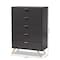 Baxton Studio Kelson Modern and Contemporary Dark Grey and Gold Finished Wood 5-Drawer Chest 189-11575-ZORO - alternate 2